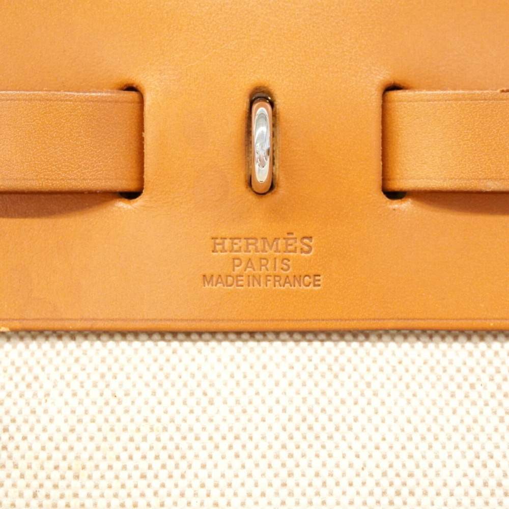 Hermes Herbag PM handbag, Toile H, natural, □E stamp, 2-way bag for women - Picture 5 of 14